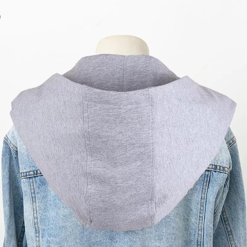 Cappotto unisex staccabile bottoni su cappello finto collo con cappuccio per cappotto giacca top - Foto 22 di 29