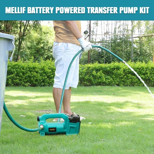 Mellif Pompa Trasferimento Acqua Senza Fili per Makita Batteria 18V 500GPH 6 pz Set - Foto 9 di 9