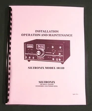 Siltronix 1011D Operation Manual: 11" X 17" Foldout Schematic & Plastic Covers!