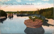Postcard Ink Stand & Sugar Bowl Dells Of the Wisconsin River Divided Back