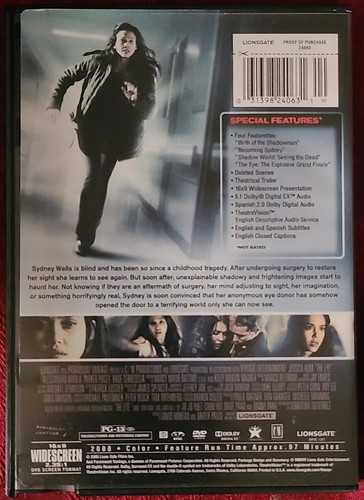 The Eye : Widescreen Edition USED Ex-Rental Very Good Condition Jessica Alba - Picture 2 of 4