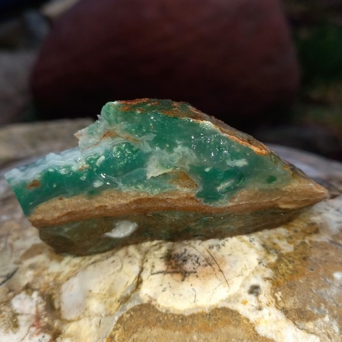 Mtorolit Smaragd Grüner Chrom Chalcedon Chrysopras Verständnis Nr.E Zen - Bild 8 von 8