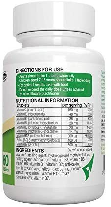 Super B-Complex - High Strength B Vitamins with folate, B6 & B12 plus vitamin C - Picture 2 of 4