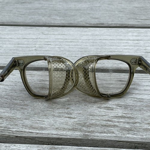 Vintage PI Safety Glasses Green Wayfair 1950's Steampunk Motorcycle Side Shield - Picture 12 of 17
