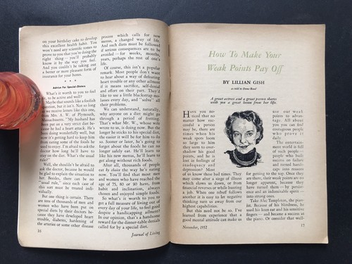 Journal of Living November 1952. Lillian Gish On Cover. - Bild 6 von 12