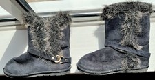 Ladies Women’s PRIMARK Faux Suede Black Furr Winter Ugg Boots Size 5 UK /EU 38