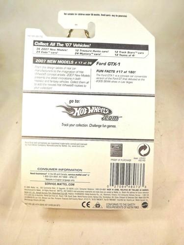 2007 Hot Wheels 2007 New Models 17/36 FORD GTX1 Yellow Variant w/Chrome OH5 Sp - Picture 5 of 5