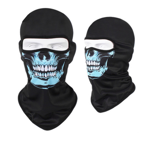 Balaclava Tactical UV Protection Skull Full Face Mask Ghost Printed Ski Sun Hood - Picture 47 of 60