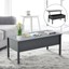 homcom lift top coffee storage table - black