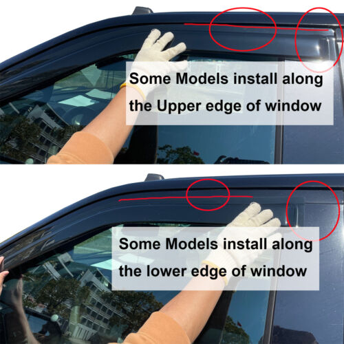 Window Visor Sun Rain Guards Smoke Fit 15-20 Escalade/Yukon/Tahoe Vent Visor 4pc - Picture 3 of 9