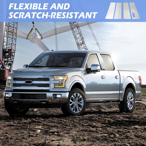 For Ford F150 2015-2021 Stainless Car Window Pillar Posts Strip Cover Trim PVC - Picture 8 of 8