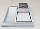 Pierre Garden 70s, office set, space age design, silver color, mint condition