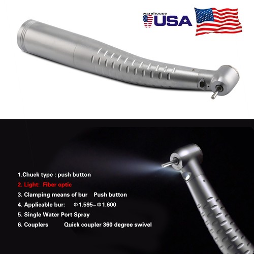 Turbina Dental Fiber Optic LED High Speed Handpiece fit KaV Coupling 4/6HOLE YB - Picture 18 of 44