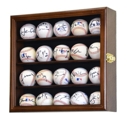 20 Pelotas de Béisbol/Hockey Disco Vitrina Gabinete Soporte Estante MLB 98% PUERTA UV - Imagen 16 de 27