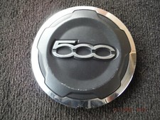 Fiat Abarth 500 OEM wheel center cap black chrome finish 735574469 