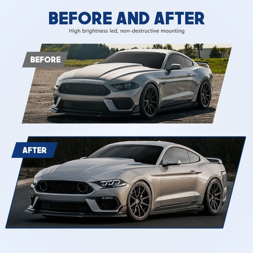 Faros LED para Ford Mustang 2018-2023 arranque animación DRL secuencial 2 piezas - Imagen 7 de 21