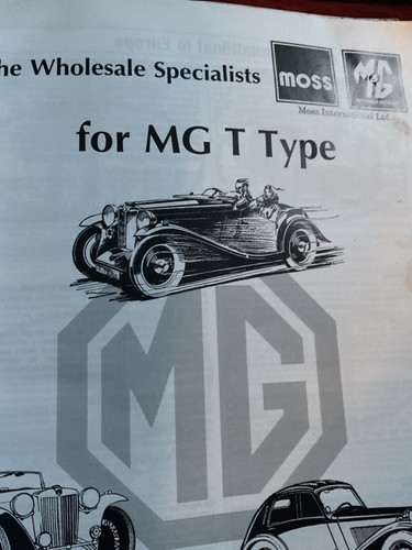 Parts Catalogue for MG T Type Sports Cars 1936-1955 ~ Moss 1997 - Picture 3 of 5