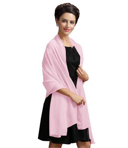 Plain Chiffon Neck Scarf Lightweight Sheer Wrap Shawl Wedding Party - Picture 10 of 13