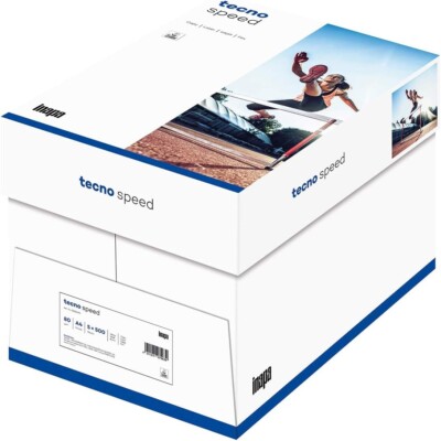 2500 2.500 Blatt tecno speed Kopierpapier Drucker Papier Fax DIN A4 80 g/qm weiß