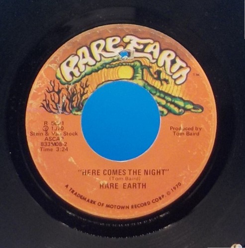 Rare Earth 45 Born To Wander / Here Comes The Night NM / NM EX G6 - Picture 2 of 2