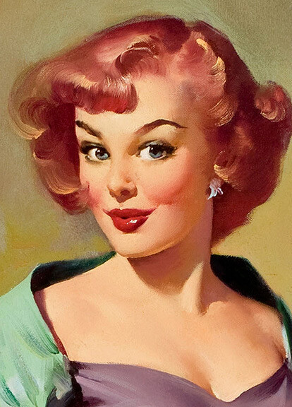 Gil Elvgren Sexy PinUp Girl Garter Belt 