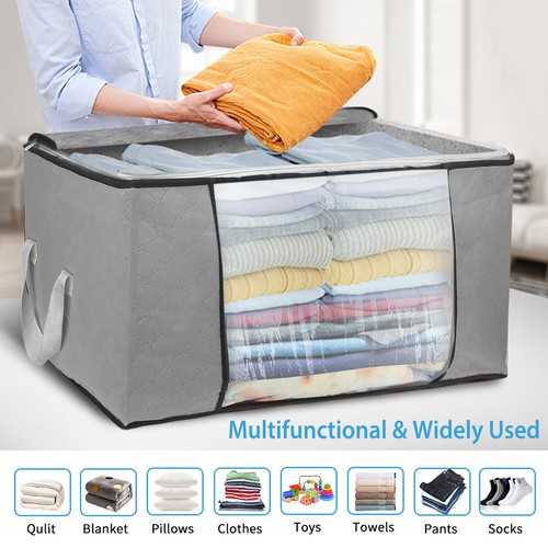 2pcs Space Saving Bags Organizer Dustproof Zipper Clothes Blanket Storage Bag - Picture 10 of 22