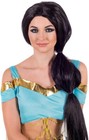 Womens Black Long Arabian Princess Wig for Adult Harem Belly Dancer Costume