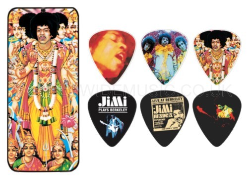 Dunlop Jimi Hendrix Collection Pick Tin - 12 Picks in tin with Choice of Design - Picture 3 of 9