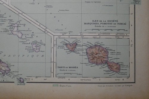Principaux Archipels d'Oceanie Atlas Universel Antique Map - Picture 5 of 5