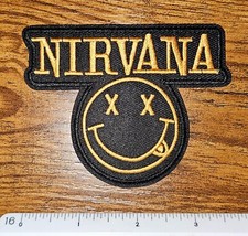 Nirvana Black Border Band Punk Grunge Rock Metal Alt Music Iron On Patch