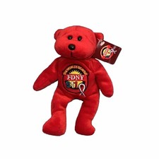 Plushland Bears of 911 FDNY THE WORLDS BRAVEST 8" Bean Bag Plush
