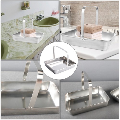 Stainless Steel Towel Tray Man Household Napkin Holder Restaurant Storage - Picture 7 of 12