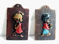 2 kleine Wachsbild Motiv  von Sarah Kay je 9,5 x 6 x 0,7cm Puppenhaus