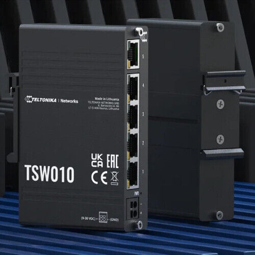 Teltonika Networks TSW010 robuster industrieller Switch mit Din-Rail Halterung - Bild 6 von 6