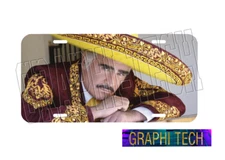 VICENTE FERNANDEZ SIGO SIENDO EL REY PLACA DE ALUMINIO IMPRESA PARA VEICULO