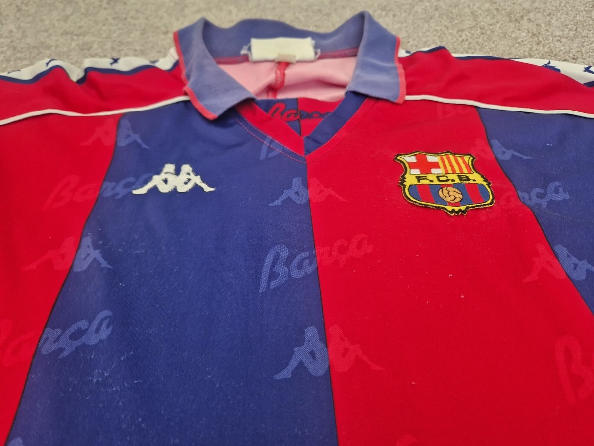 VINTAGE FC BARCELONA 1992-1995 XL MENS HOME FOOTBALL SHIRT