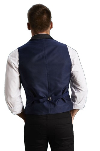 Mens Wool Tweed Waistcoat Wool Formal Vintage Tailored Vest Hospitality Casual - Picture 6 of 28