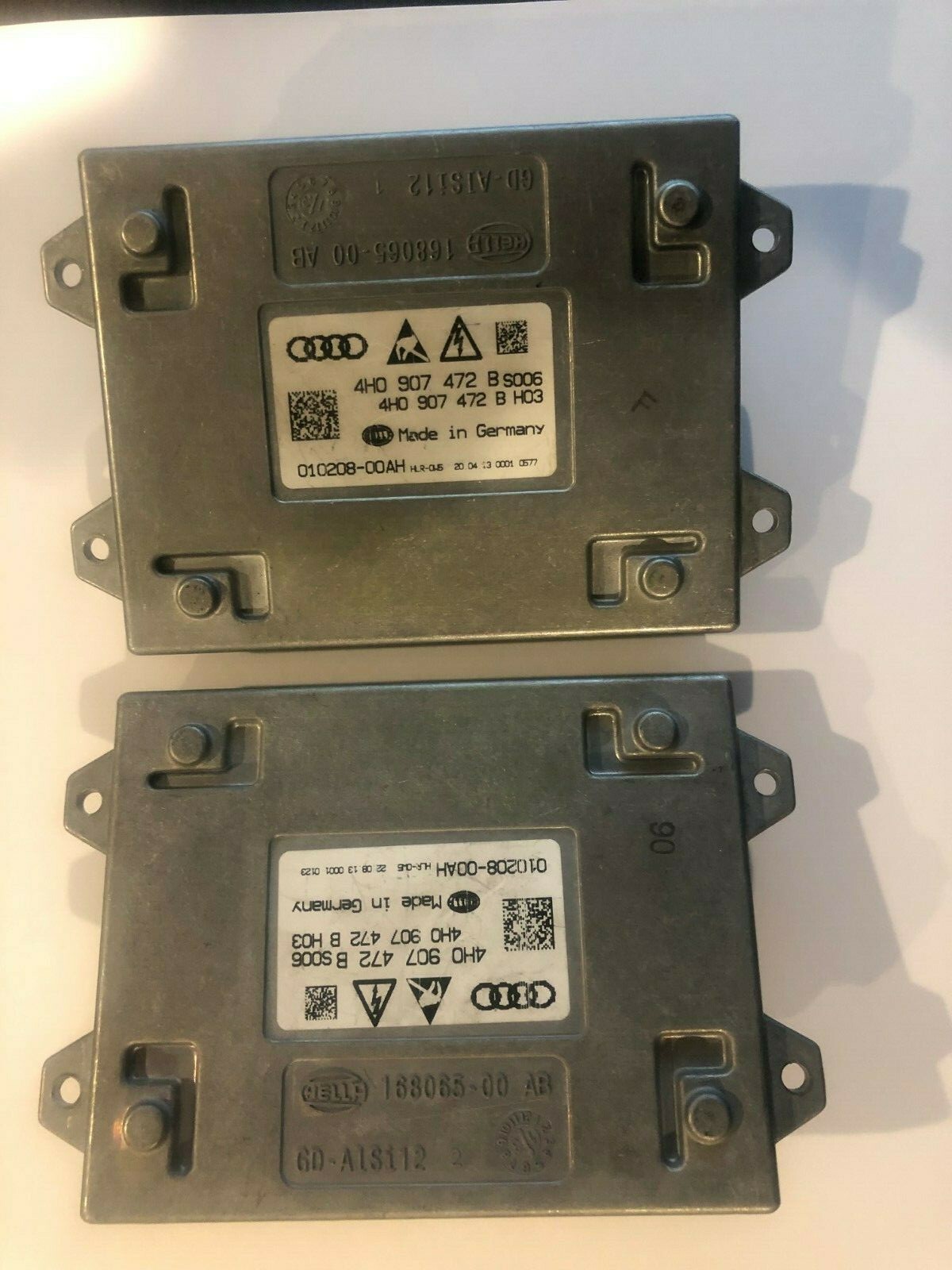 2 OEM HEADLIGHT LED BALLAST CONTROL MODULE UNITS 4H0907472B 4H0907472A