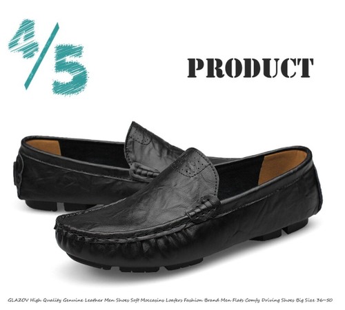 Genuine Leather Men Soft Moccasins Fashion Loafers Driving Shoes Big Size 36~48 - Picture 7 of 21