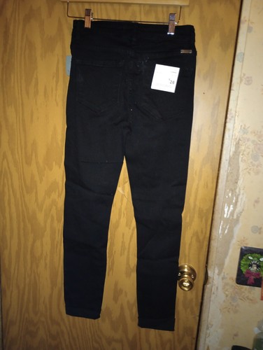 Kancan Los Angeles Jeans Hi-Rise Estillo Distressed Black Women's Size 5/26 NWT - Picture 8 of 13
