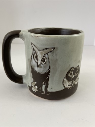 Taza de cerámica de gres Design by Mara búhos marrón blanco agua - Imagen 12 de 12