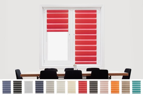 Doppelrollo Klemmfix Ohne Bohren DuoRollo ZebraRollo Seitenzugrollo Fensterrollo - Bild 129 von 165