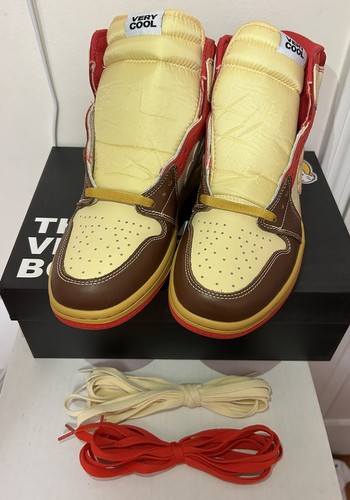 Muy Genial Marca Hi Top The Dropout Nuevo Muy Raro Talla 11 Marrón Crema Rojo Caqui - Imagen 7 de 11
