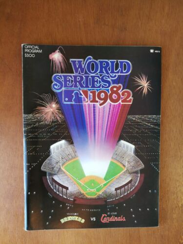 Vintage 1982 World Series Program Milwaukee Brewers vs St. Louis Cardinals 125