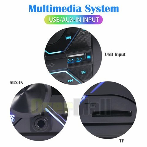 Single RGB 1DIN AM FM Car Stereo Radio Touch Screen MP3 MP5 BT FM AUX-in USB TF - Picture 4 of 12