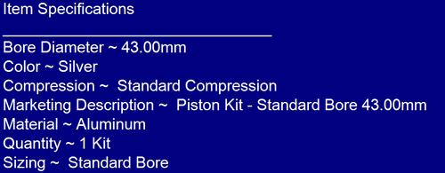 Piston Kit For 2000 Kawasaki KX60 Offroad Motorcycle Wiseco 648M04300 - Picture 3 of 3