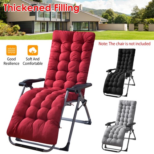 Outdoor Lounge Chair Cushion Rocking Recliner Padding Sofa Mat 4" Thick + Ties - Picture 2 of 84