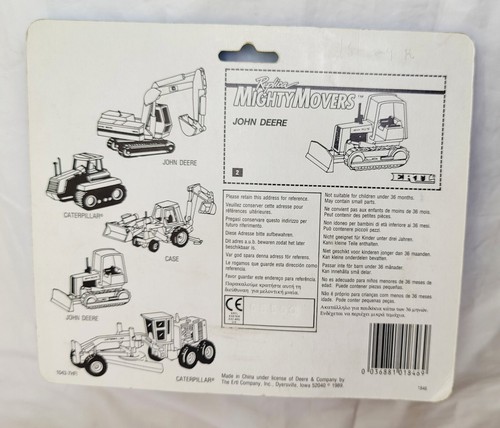 1989 1/64 MIGHTY MOVERS JOHN DEERE BULLDOZER 1846 - Picture 3 of 3