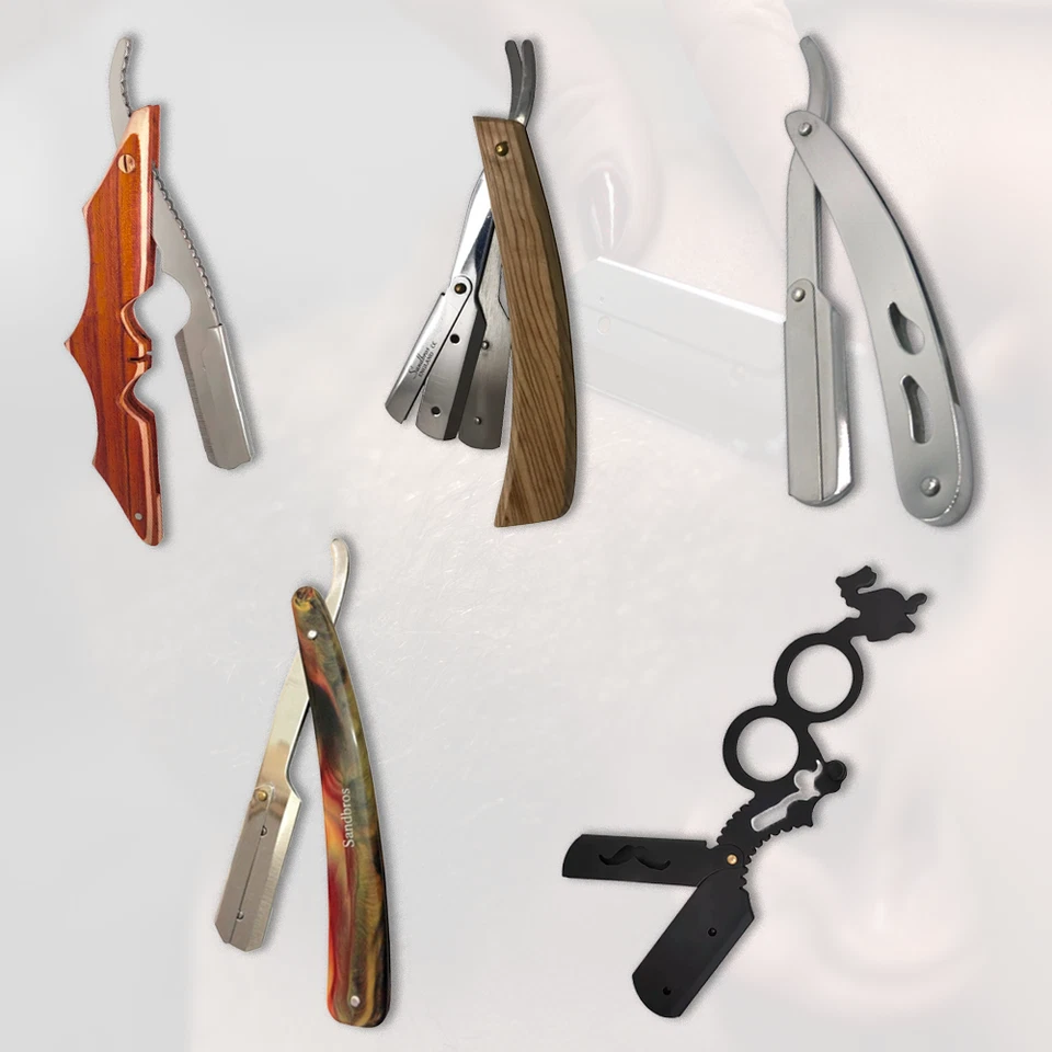 SANDBROS ENGLAND Straight Cut Throat Barber Shaving Hair Dressing Styling shaping Cutting Salon