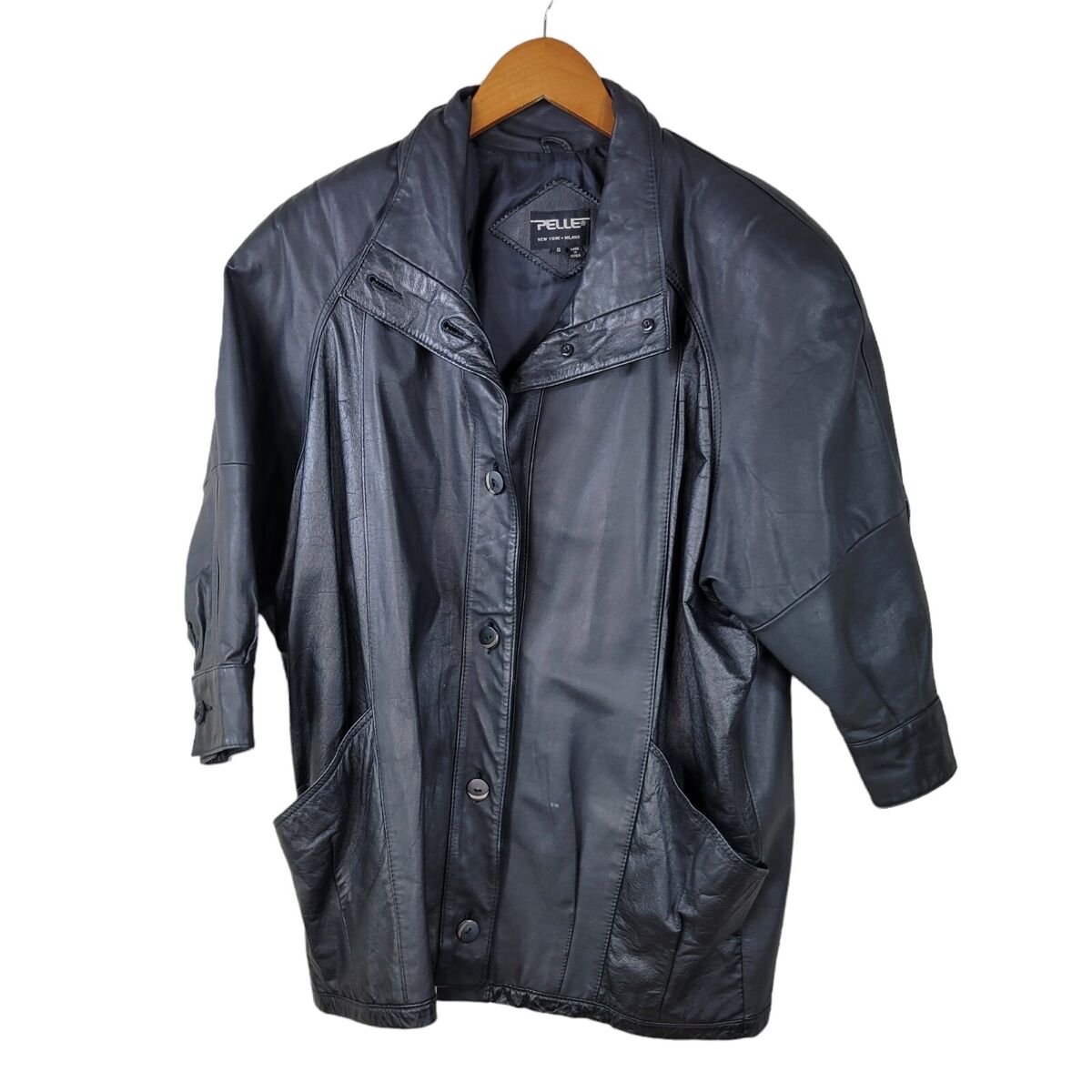 Vintage 80s Pelle Leather Bomber Jacket size Small Coat Vintage 80s Pelle Leather Bomber Jacket size Small Coat
